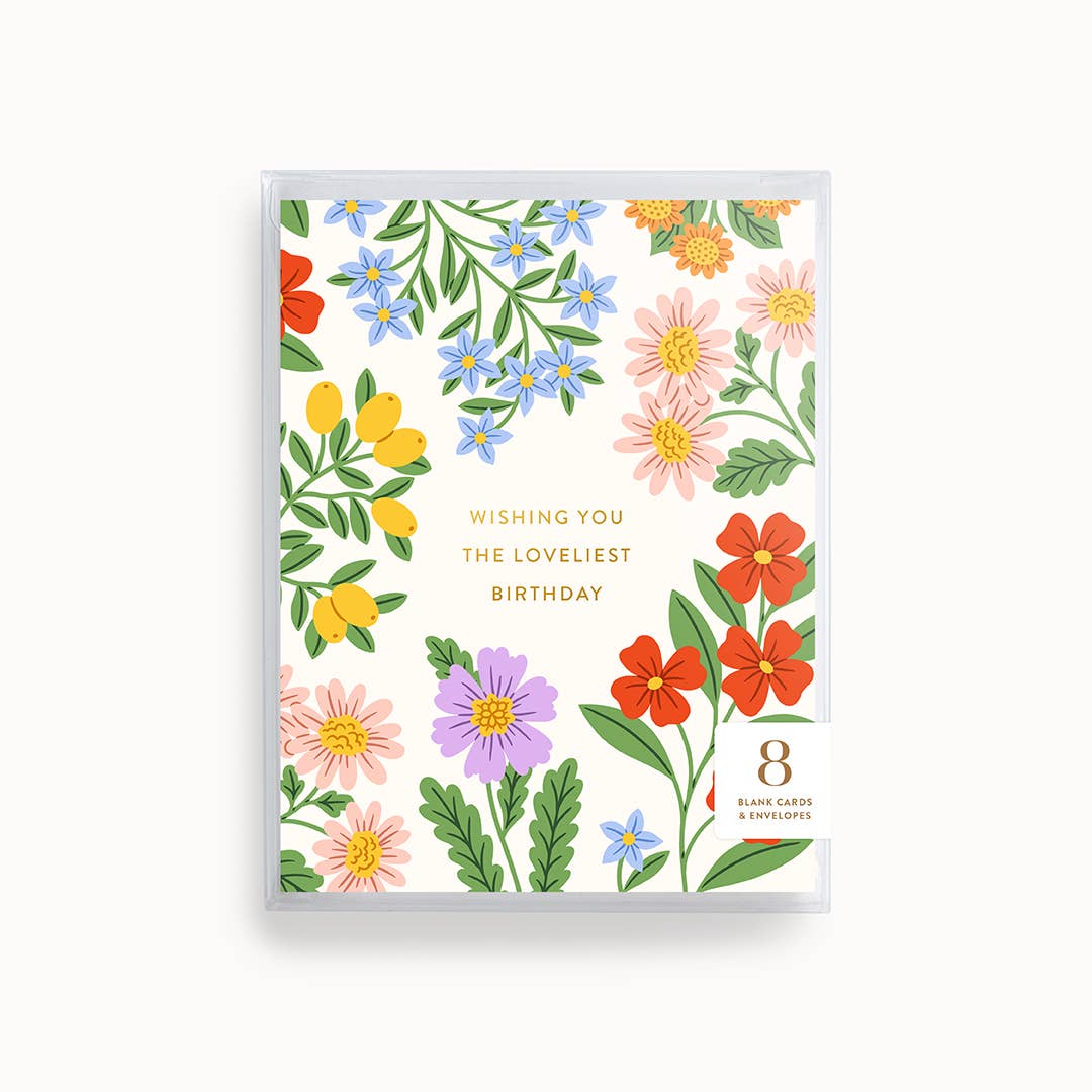 Loveliest Birthday Card | Boxed Set of 8