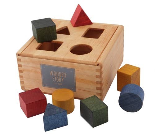 Stacking Montessori Toy Shape Sorter Box Rainbow