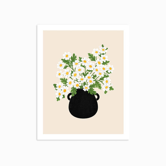 Feverfew Vase | Art Print